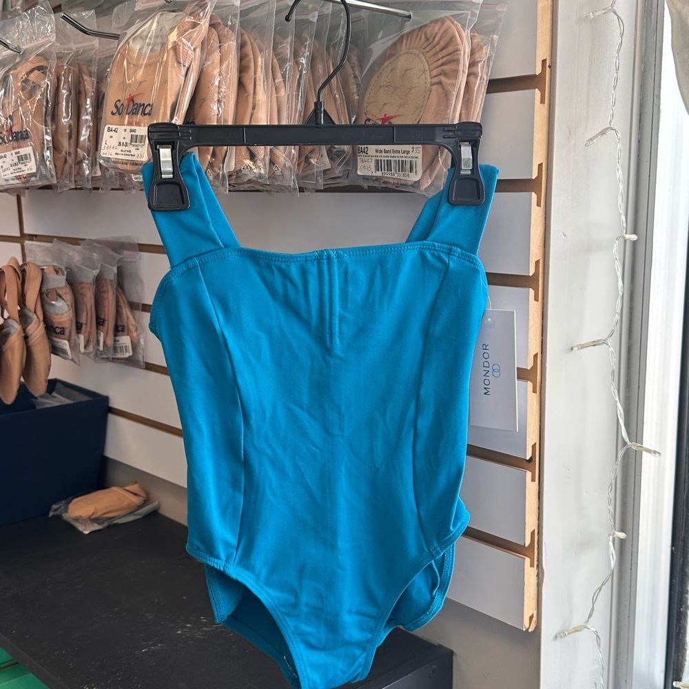 Mondor Wide-Strap Leotard Turquoise